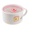 Кружка для супа с крышкой с паровыпуском, 850 мл, керамическая, TOAST, PERFECTO LINEA