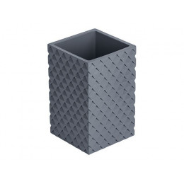 Стакан для зубных щеток STONE ESSENCE, серый, PERFECTO LINEA