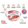 Форма из жаропрочного стекла, 1.6 л, круглая, 230х210х60 мм, PERFECTO LINEA
