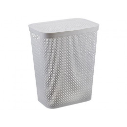 Корзина для белья ПИРУЛА 35л (белый) IDEA