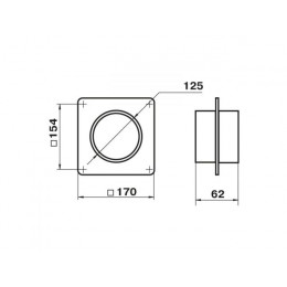 Муфта воздуховода 252 круглых каналов d=125мм ZERNBERG