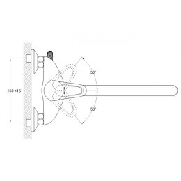 Смеситель для ванны D40-A, серия 360 ECONOCE