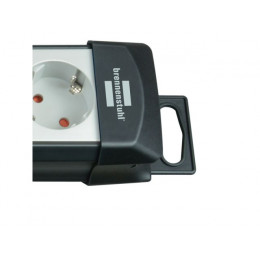 Удлинитель 5м (6 роз., 3.3кВт, с/з, выкл., ПВС) чер./свет.-серый Premium Line