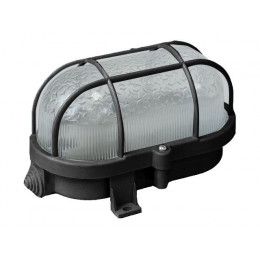 Светильник овал/черный/решетка 60Вт, IP53 (НБП 01-60-002) Юпитер