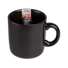 Кружка керамическая, 380 мл, серия ASIAN, черная, PERFECTO LINEA