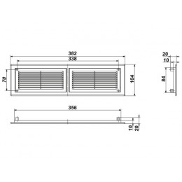 Решетка вентиляционная Long 38 ZERNBERG