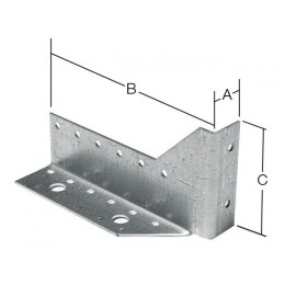 Опора балки левая 25х140х76 мм UOB L белый цинк STARFIX