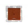 Выключатель 1-клав. (с подсветкой, скрытый, без рамки, винт. зажим) вишня, RITA, MUTLUSAN