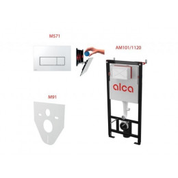 Инсталляционный сет 4 в 1 с кнопкой M571, Alca