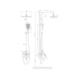 Душевая система (Lt) D35, серия Lily хром, a-five