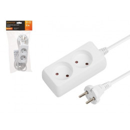 Удлинитель 5м (2 роз., 2,2кВт, б/з, ПВС 2х0,75) Юпитер