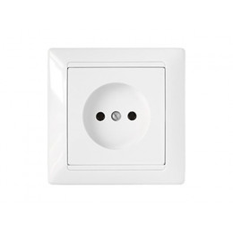 Розетка 1-ая (скрытая, б/з) белая, Стиль, Bylectrica