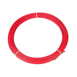 Протяжка кабельная (мини УЗК в бухте), стеклопруток, d=3,5 мм 50 м красная