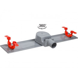 Сливной трап горизонтальный D 50, реш. нерж., сухой затвор, 63х600мм, AV Engineering