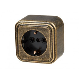 Розетка 1-ая (открытая, с/з) бронз., Стандарт, Юпитер