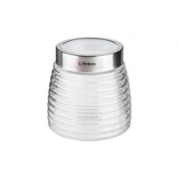 Банка для сыпучих продуктов стеклянная Ажур (Azhur) 900 мл, PERFECTO LINEA