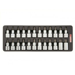 Набор-сет бит под трещотку 1/2" 24шт. 136х364мм TOPTUL