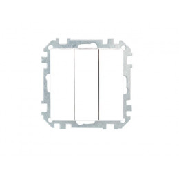 Выключатель 3 клав. (cкрытый, 10А) белый, Стиль, Bylectrica