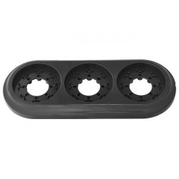 Рамка 3-местная черная, Ретро, BYLECTRICA