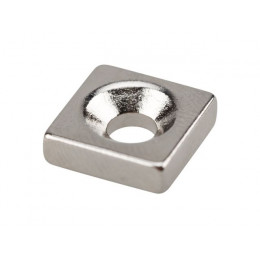 Прямоугольник магнитный неодимовый 10х10х3 мм с зенковкой 6х3,5 мм (упаковка 3 шт.)