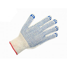Перчатки х/б с ПВХ "Точка", 10 класс (мин. риски)