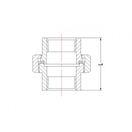 Американка под конус 1/2" вн.-вн. чугун оцинк., (2 шт. инд. упак.),  AV Engineering