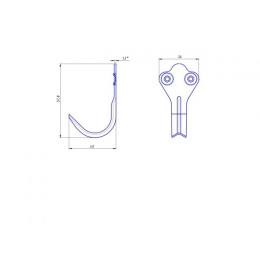 Крючок-вешалка №2 белый цинк STARFIX