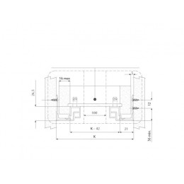 Направляющая шариковая скрытого типа 350 мм Clip-on полного выдв. с доводчиком 2 шт STARFIX