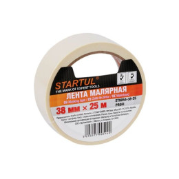 Лента малярная 38ммх25м STARTUL PROFI (ST9054-38-25), белая