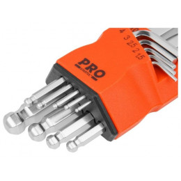 Набор ключей шестигр. 1,5-10мм 9шт коротк. с шар. PRO STARTUL (PRO-89409)