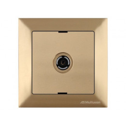 Розетка телевиз. 1-ая (скрытая, с/з, 11dB, переходная) золото, DARIA, MUTLUSAN