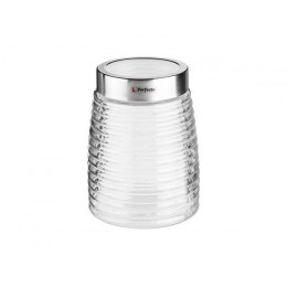 Банка для сыпучих продуктов стеклянная Ажур (Azhur) 1250 мл, PERFECTO LINEA