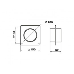 Муфта воздуховода 151 круглых каналов d=100мм ZERNBERG