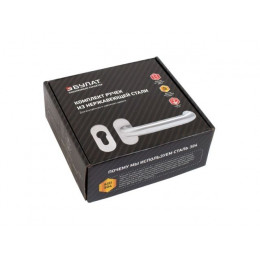 Ручка дверная с узкой накладкой под МЦ БУЛАТ РФ 02У.09НС AISI 304 INOX нержавеющая сталь