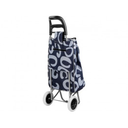 Сумка-тележка хозяйственная на колесах 30 кг, черная, круги, PERFECTO LINEA