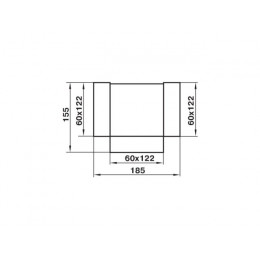 Тройник воздуховода 737 плоских каналов 60х120мм ZERNBERG