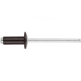 Заклепка вытяжная 4.8х12 мм алюминий/сталь, RAL 8019 (25 шт в зип-локе) STARFIX