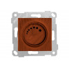 Выключатель поворотный (диммер) (скрытый, без рамки, винт. зажим, 600Вт) вишня, RITA, MUTLUSAN