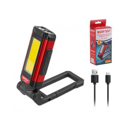 Фонарь светодиодный аккумуляторный Wortex CF 1840 в кор. 180-400 Лм, 8 режимов, магнит