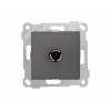 Розетка телевиз. 1-ая (скрытая, без рамки, с/з, 11dB, переходная) дымчатая, RITA, MUTLUSAN