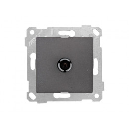 Розетка телевиз. 1-ая (скрытая, без рамки, с/з, 11dB, переходная) дымчатая, RITA, MUTLUSAN