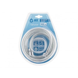 Шланг душевой, PVC, 1/2" г-г 200 см, хром, AV Engineering