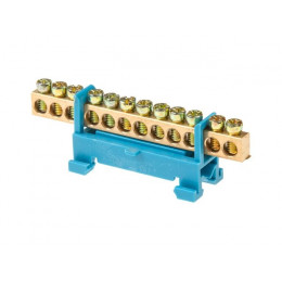 Шина "N" нулевая 6х9мм 12 групп с изолятором на DIN-рейку мал. стойка Юпитер