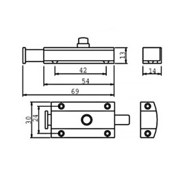Защелка автомат малая, золото STARFIX