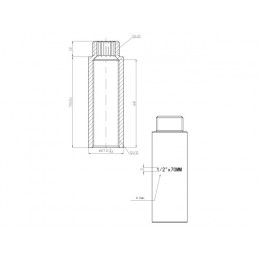 Удлинитель 1/2" вн.-нар. х 70 мм, AV Engineering (инд. упак.)