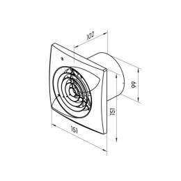 Вентилятор вытяжной накладной Opal 100 ZERNBERG
