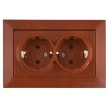 Розетка 2-ая (скрытая,с/з, керамика) вишня, DARIA, MUTLUSAN