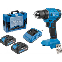 Аккум. дрель-шуруповерт BULL SR 1803 Xcase XLTpro БЕСЩЕТ., 2x2 А*ч, 18 В, 45 Н*м, БЗП 10 мм