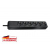Удлинитель 1.5м (6 роз., 3.3кВт, с/з, ПВС) черный Brennenstuhl Eco-Line