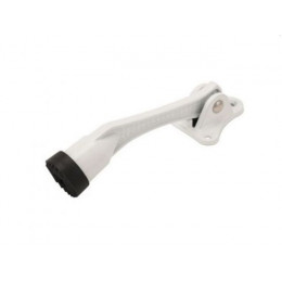 Фиксатор дверной АЛЛЮР КН-130 WW белый "козья ножка" БЛИСТЕР